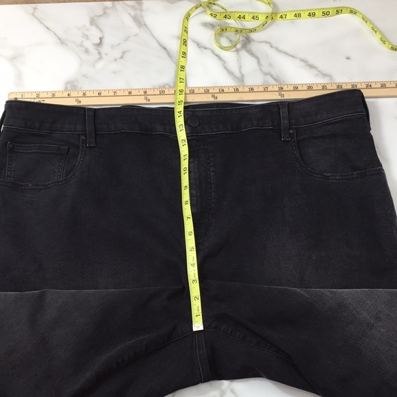 Lane Bryant High‎ RIse Girlfriend Straight Jeans Womens 26 Black Cotton Denim - Picture 5 of 11